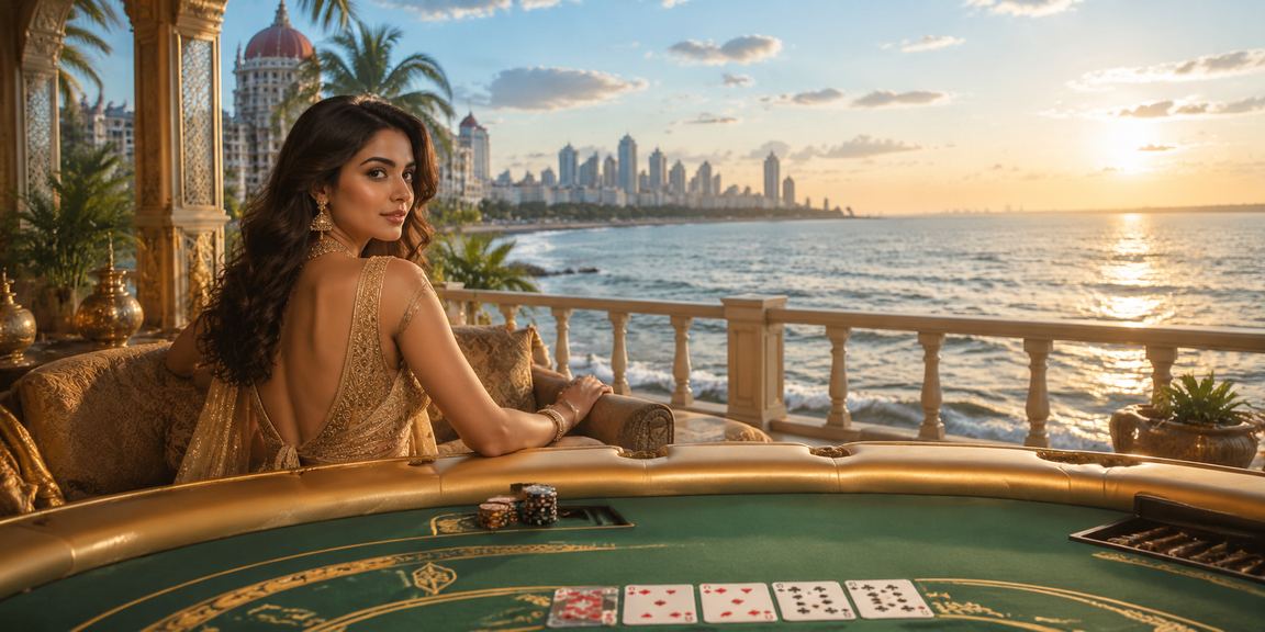 Indian player responsibly enjoying online baccarat game